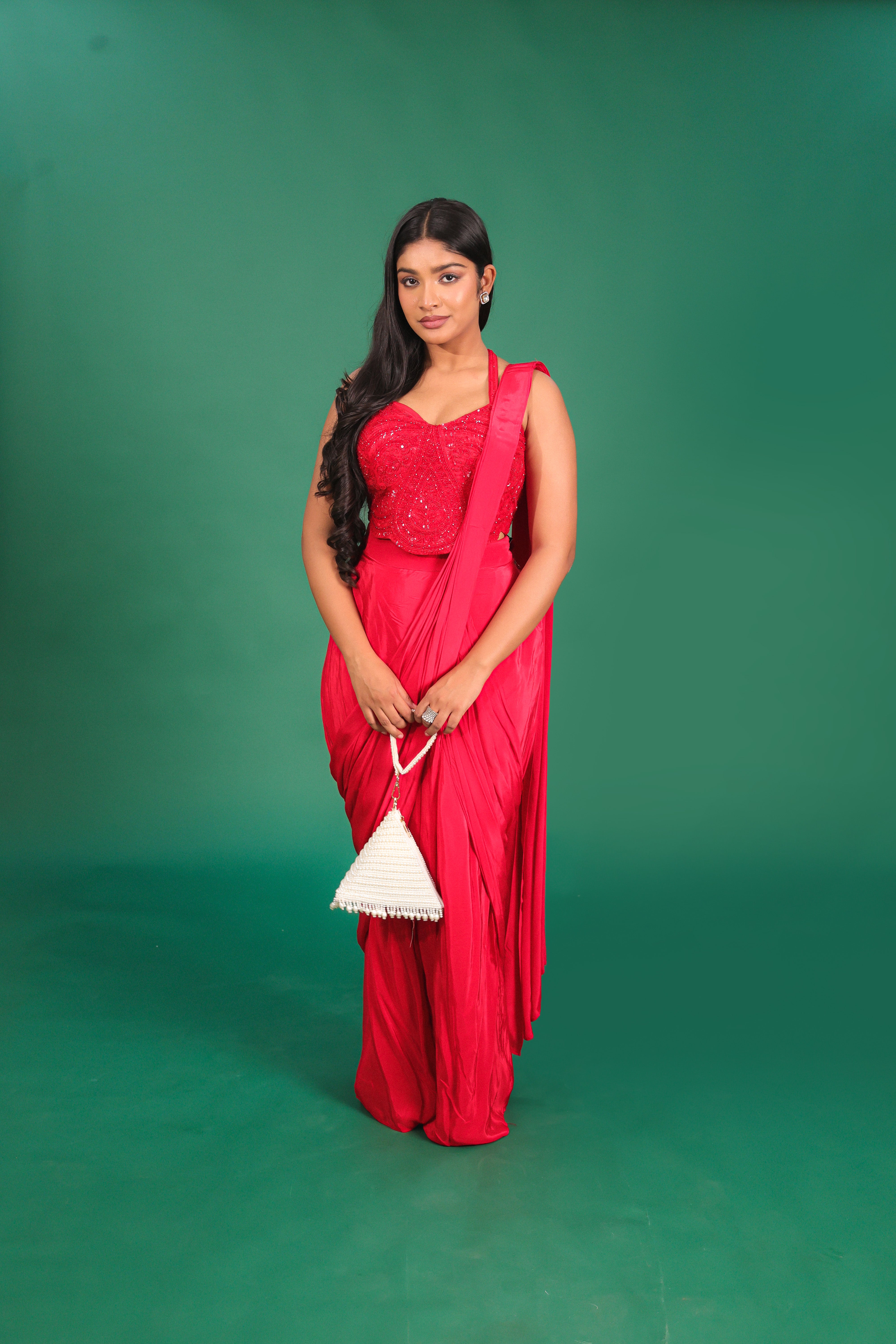 Corset drape saree