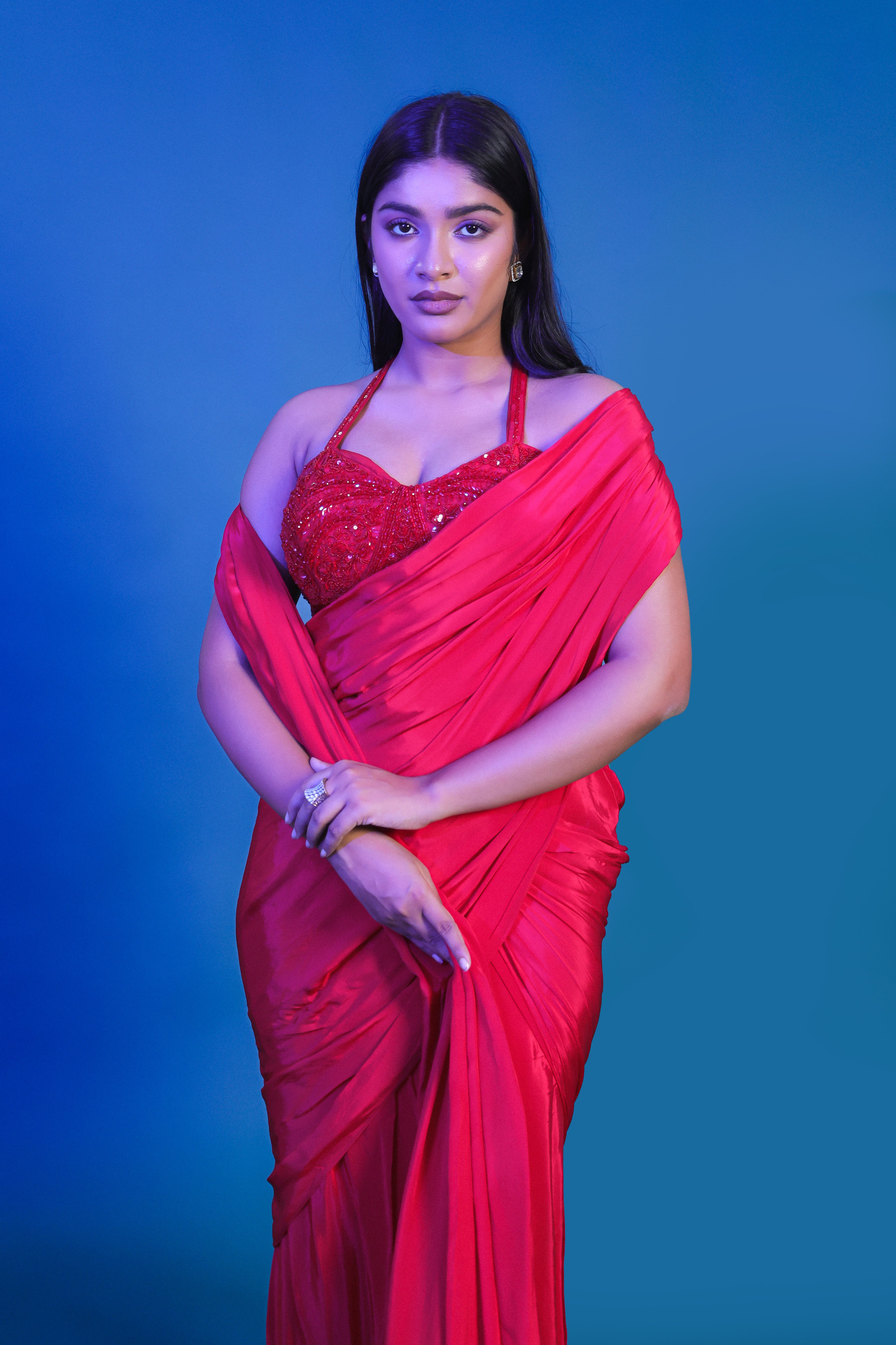 Corset drape saree