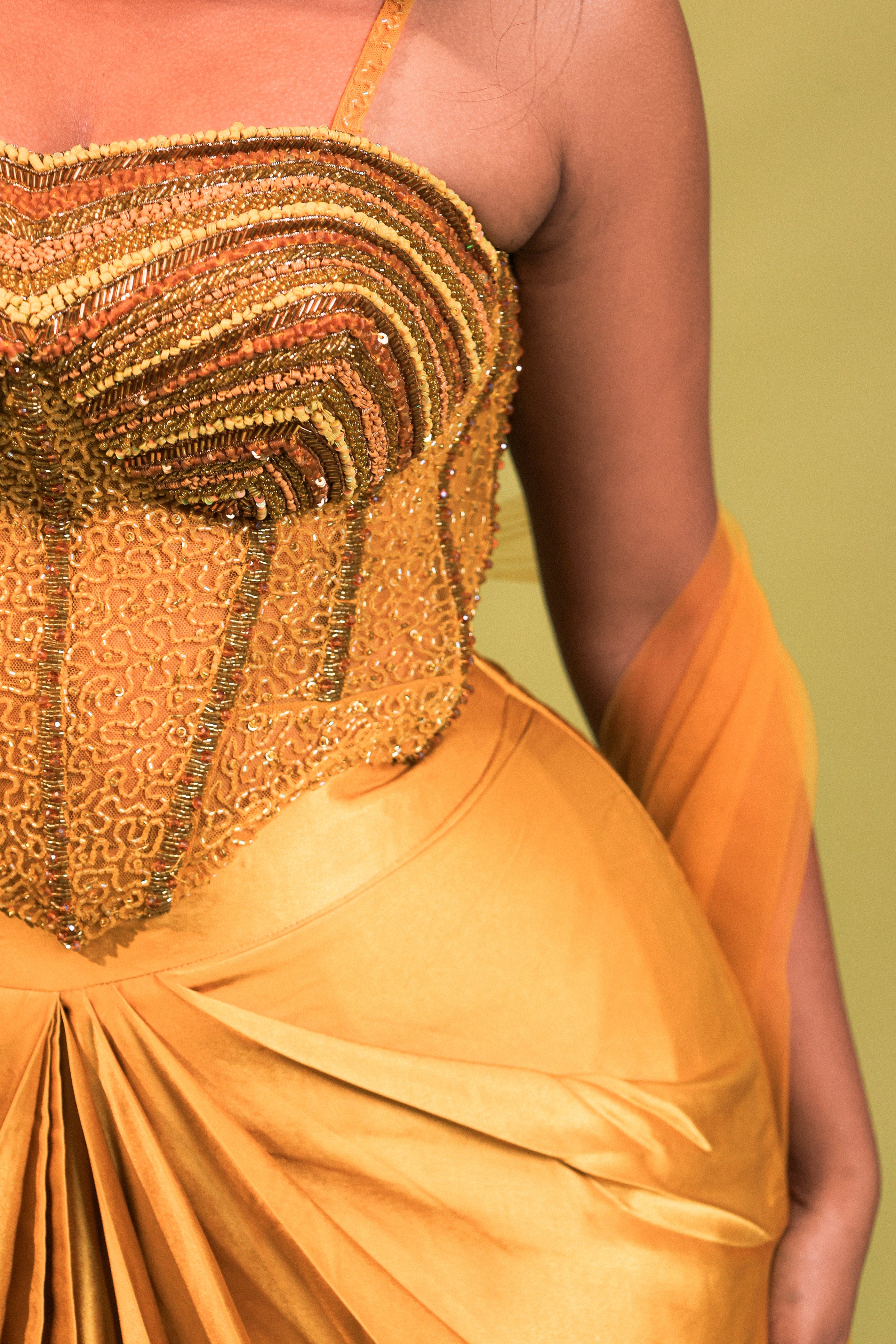SEQUINCE DRAPE SKIRT