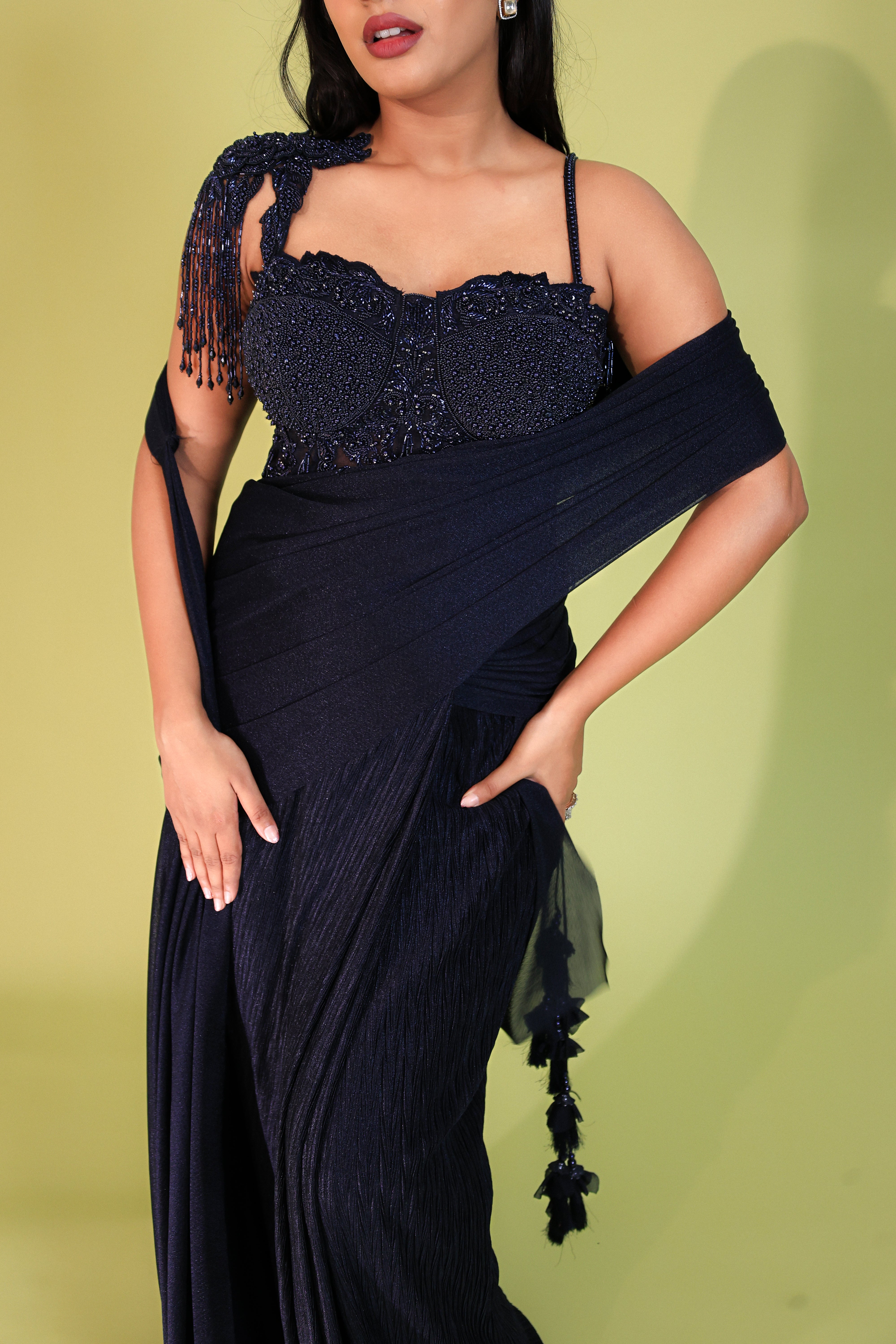 CORSET SILK DRAPE SKIRT