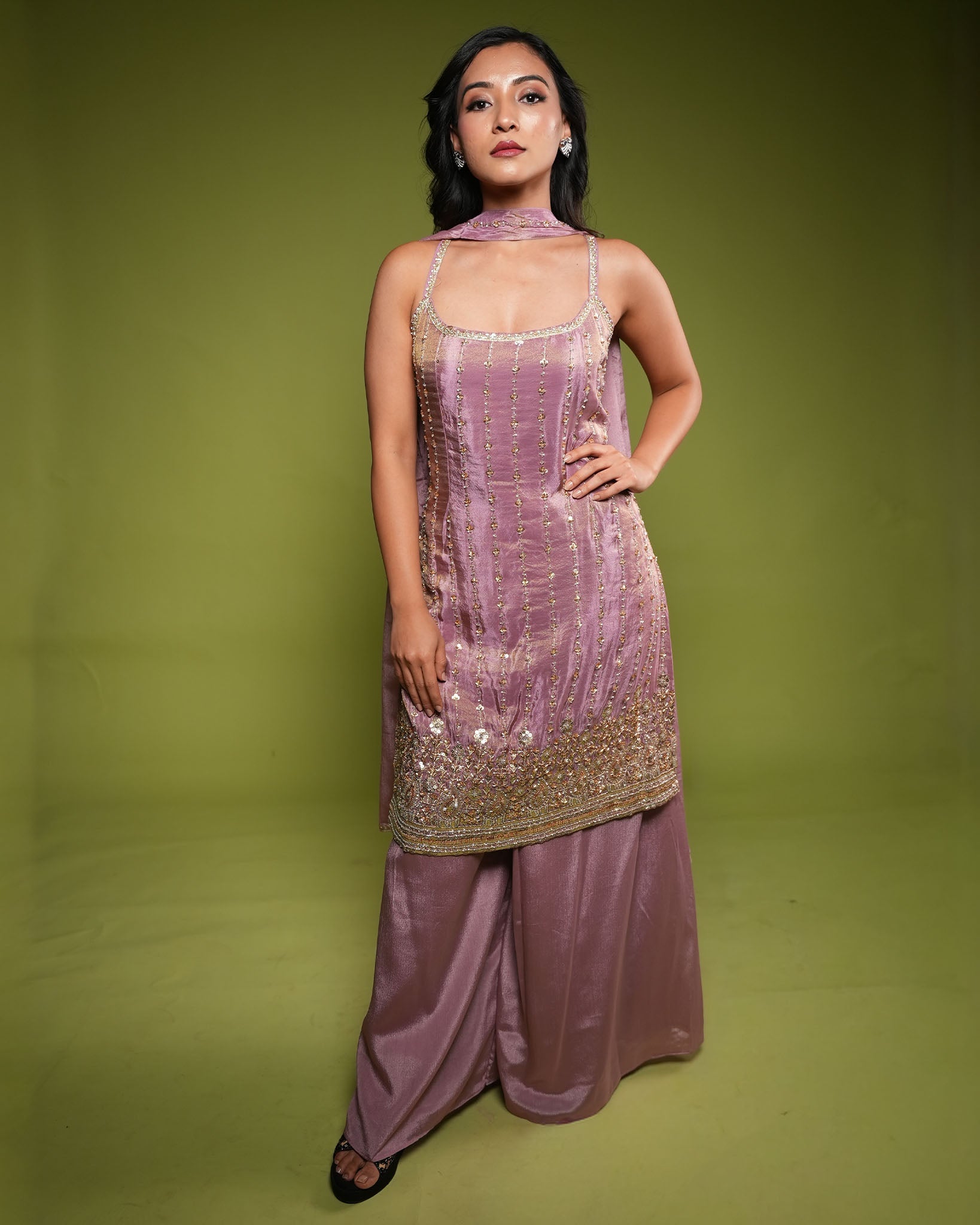 Shimmering sharara set
