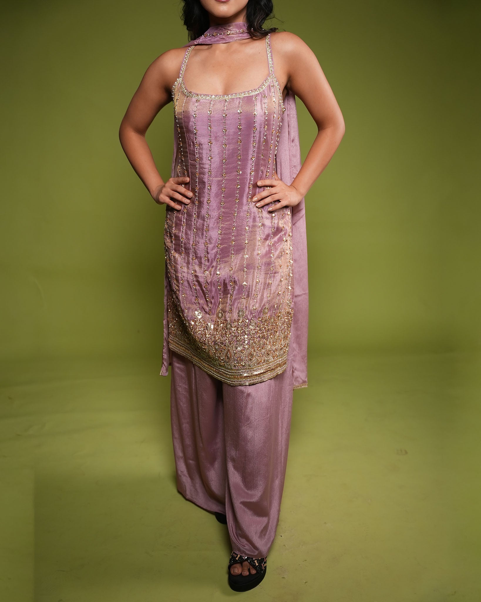 Shimmering sharara set