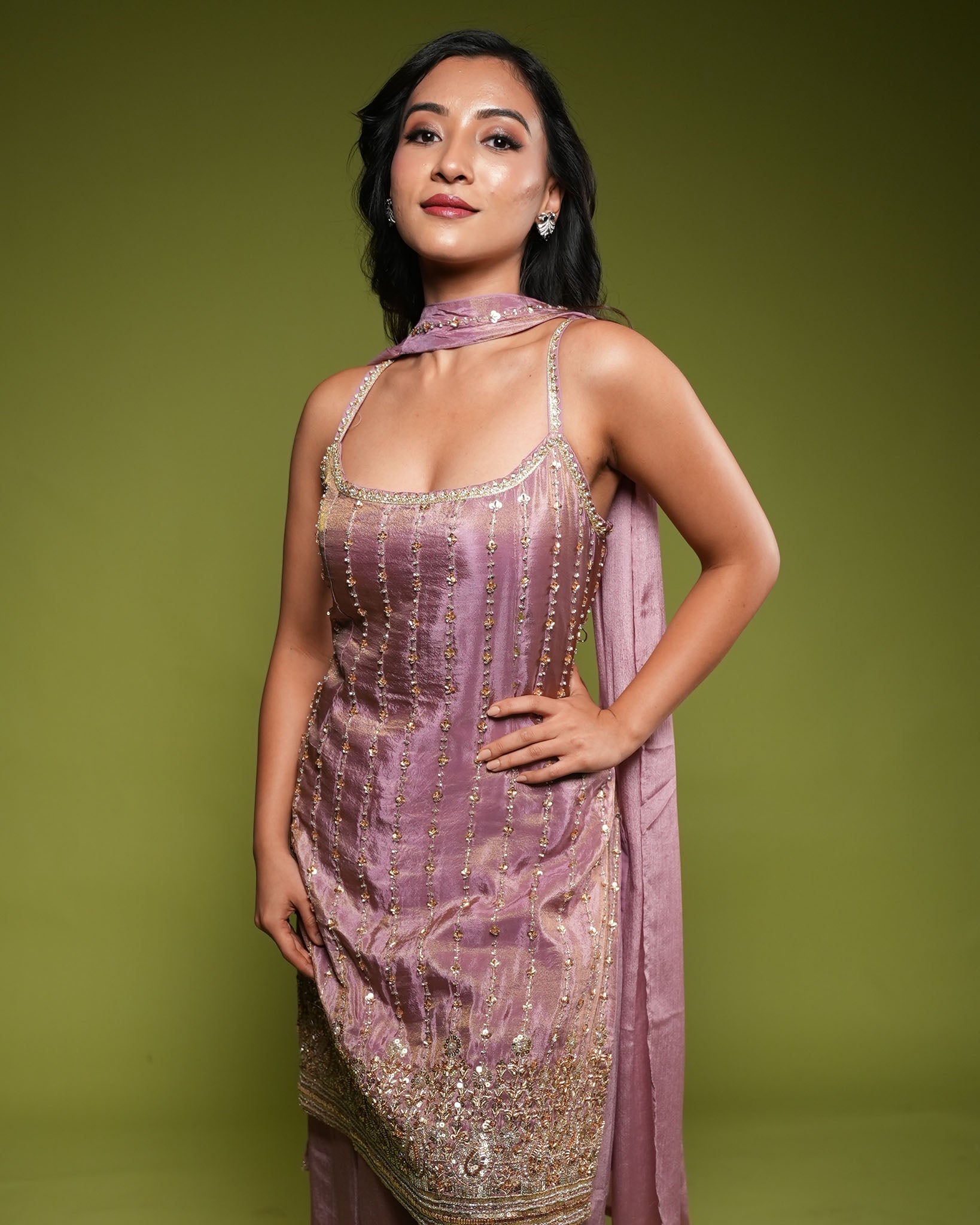 Shimmering sharara set