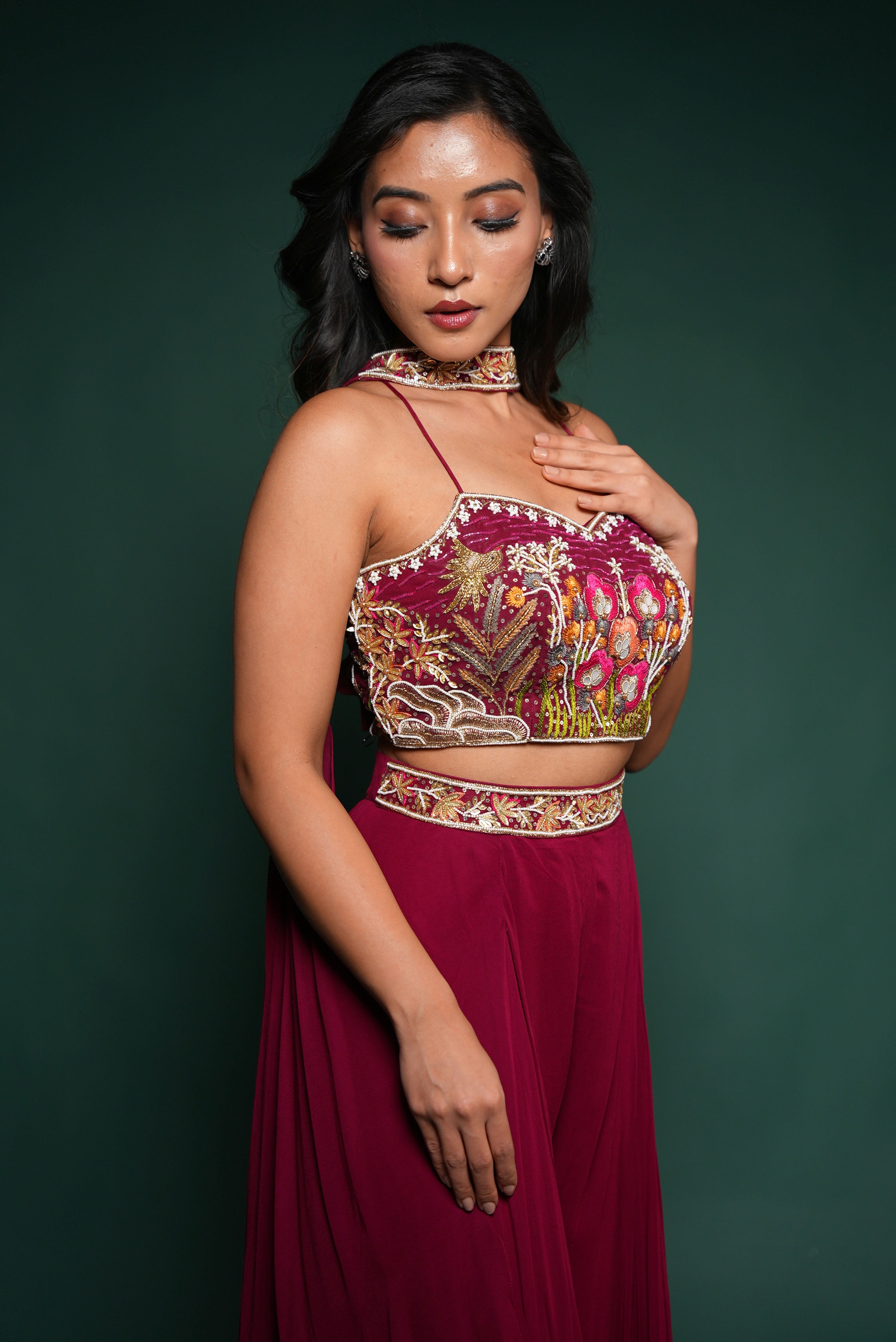 Burgundy bliss festive set