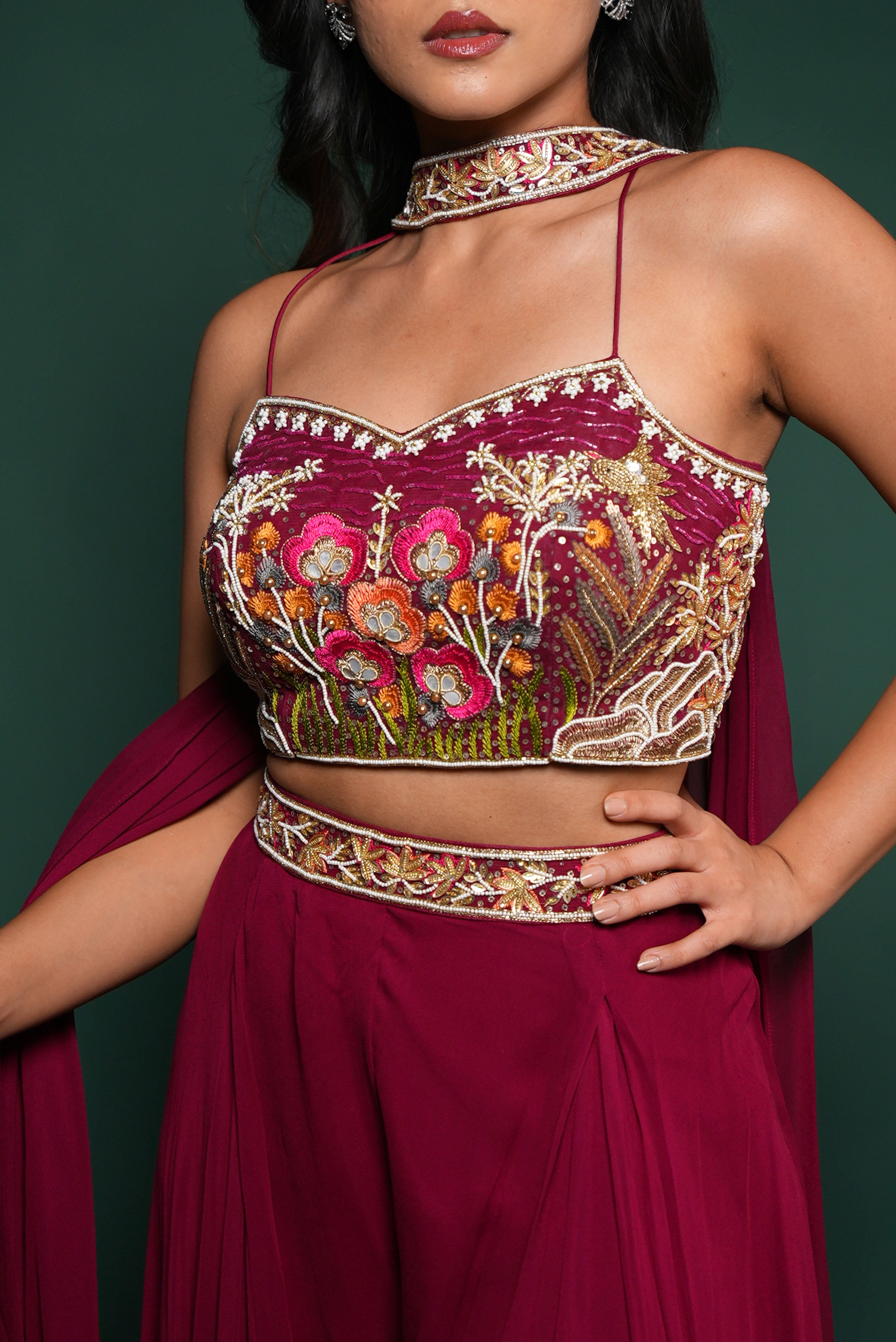 Burgundy bliss festive set