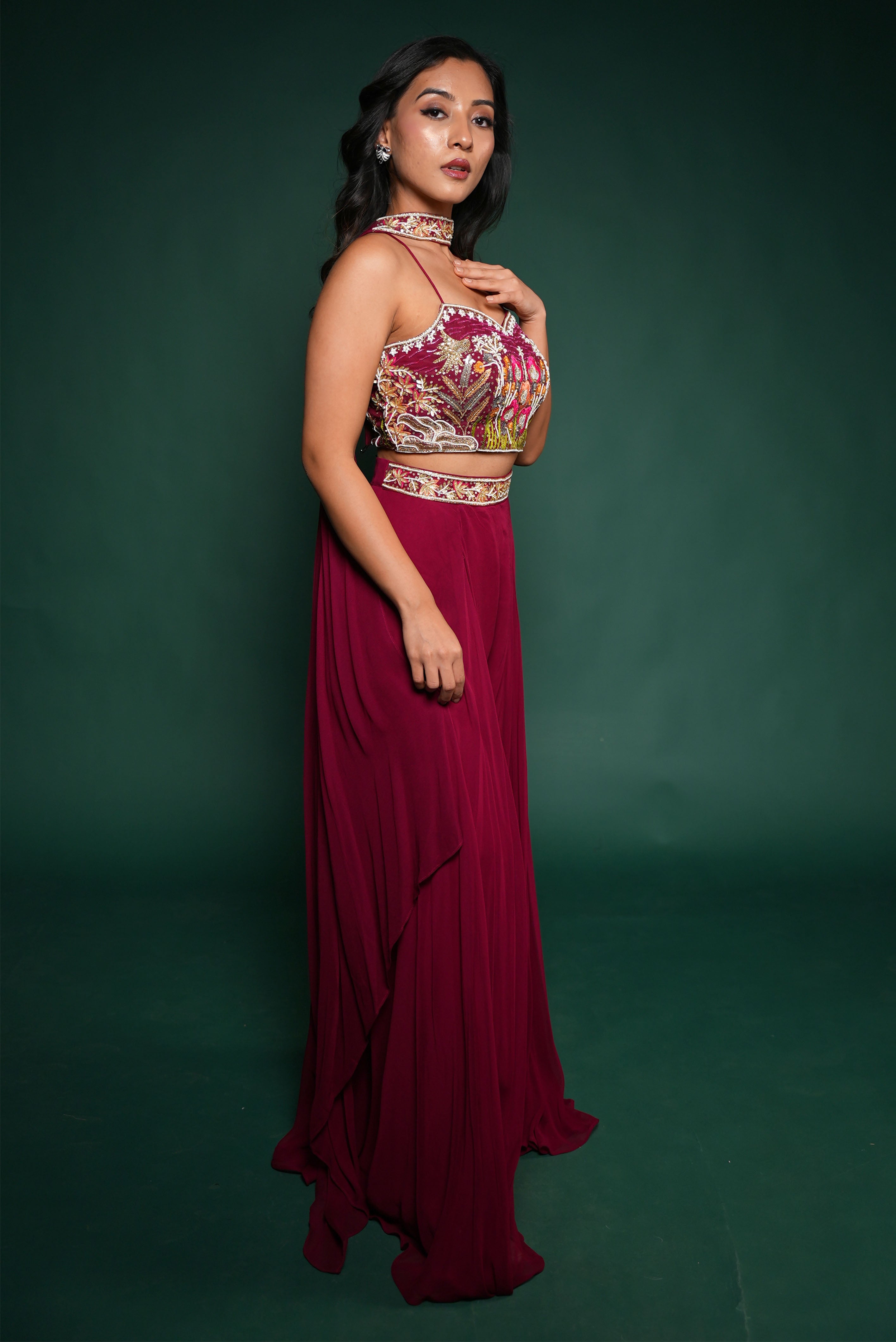 Burgundy bliss festive set