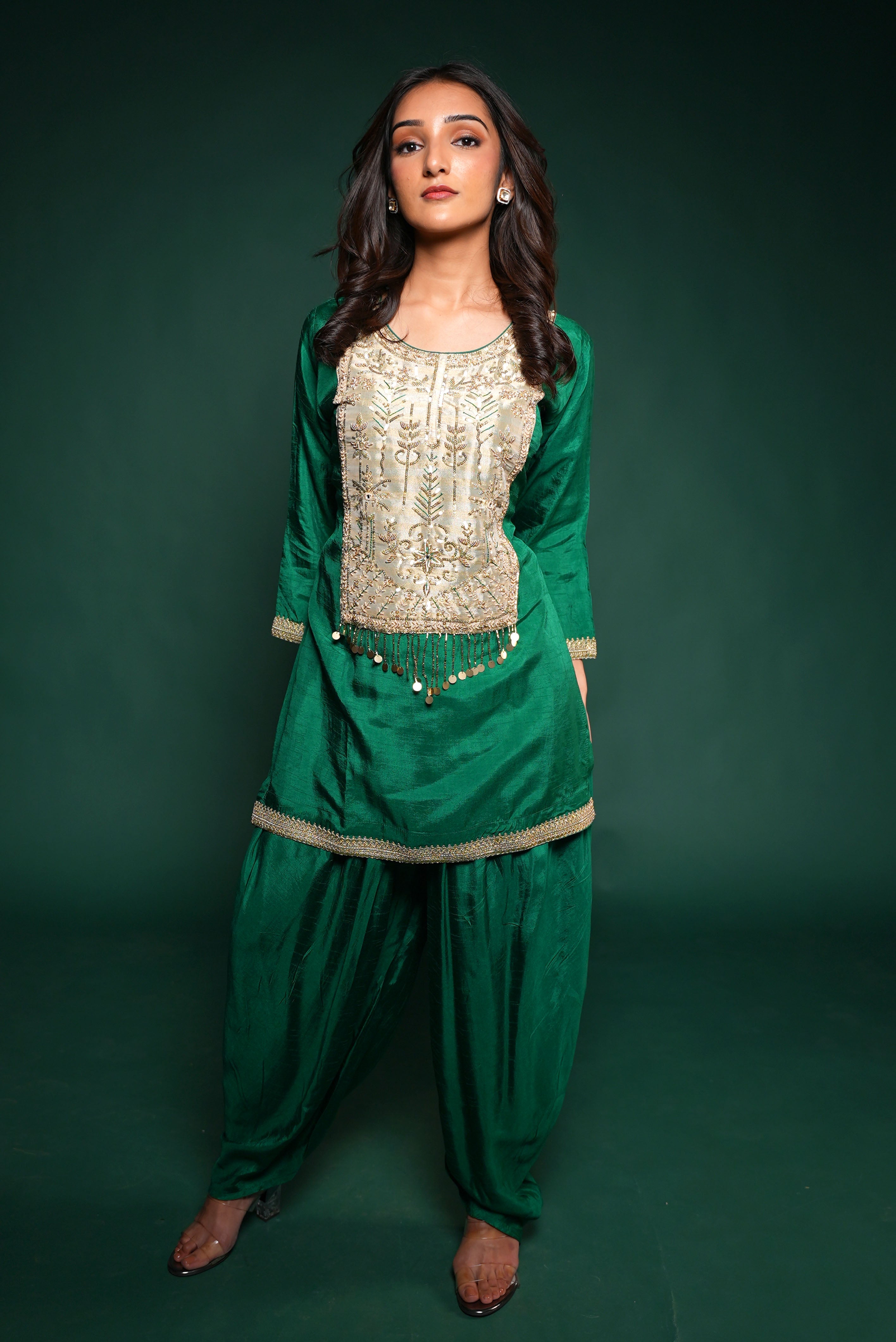 Royale moss kurta ensemble