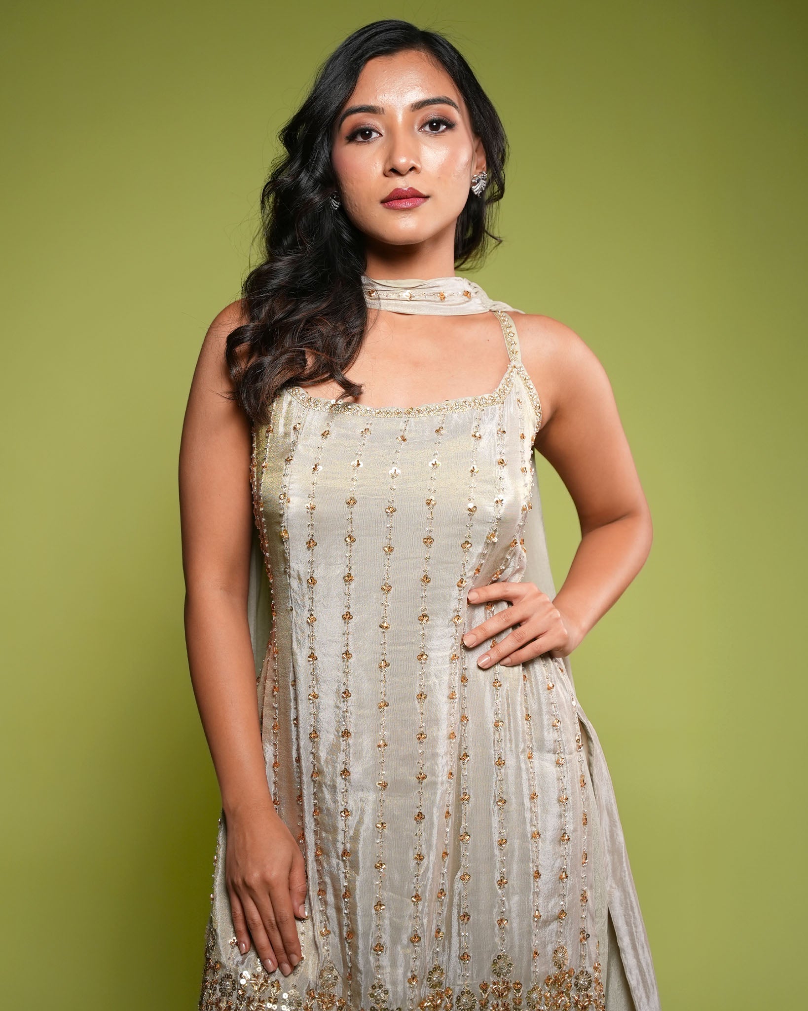 Shimmering sharara set