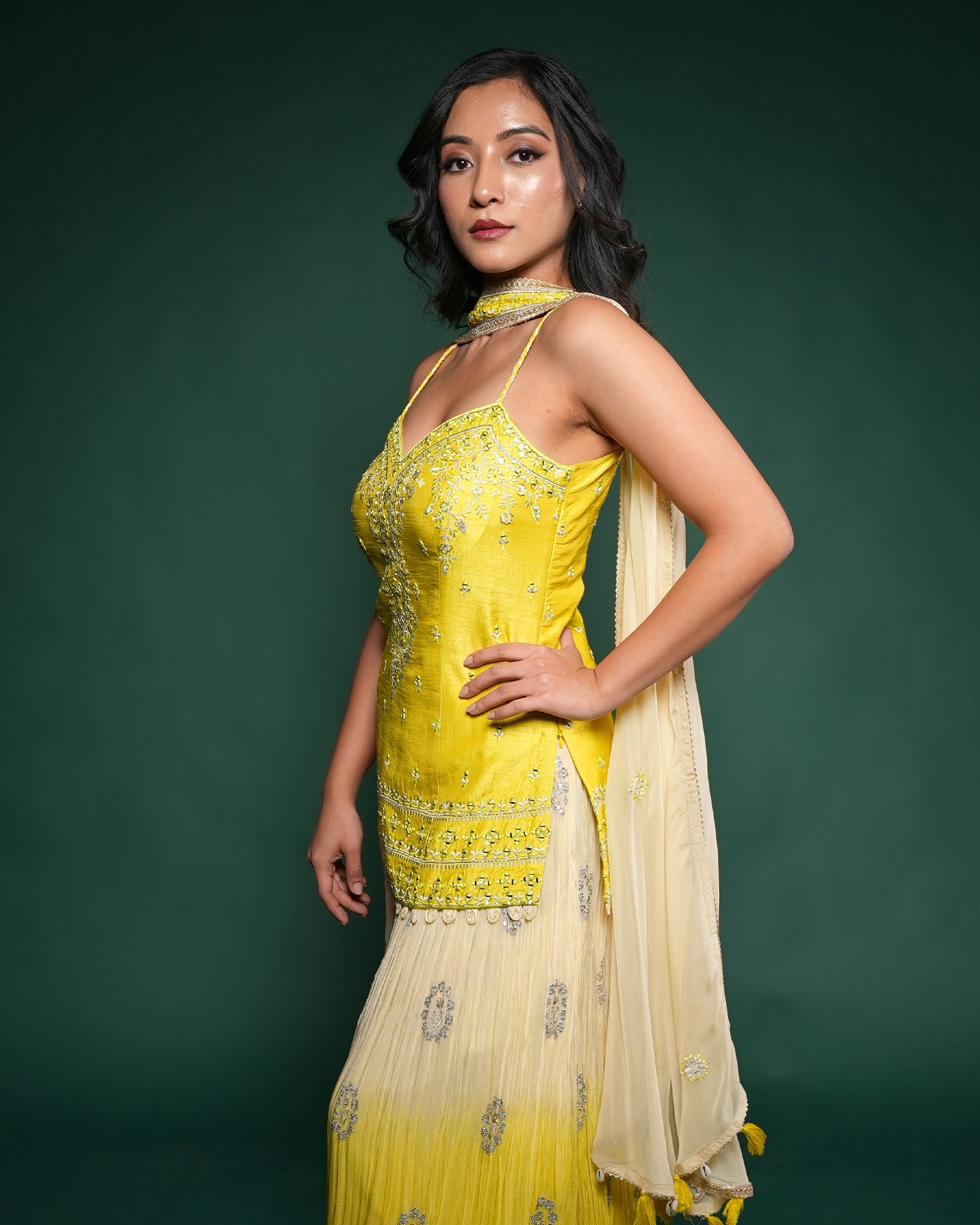Mirrior sharara set