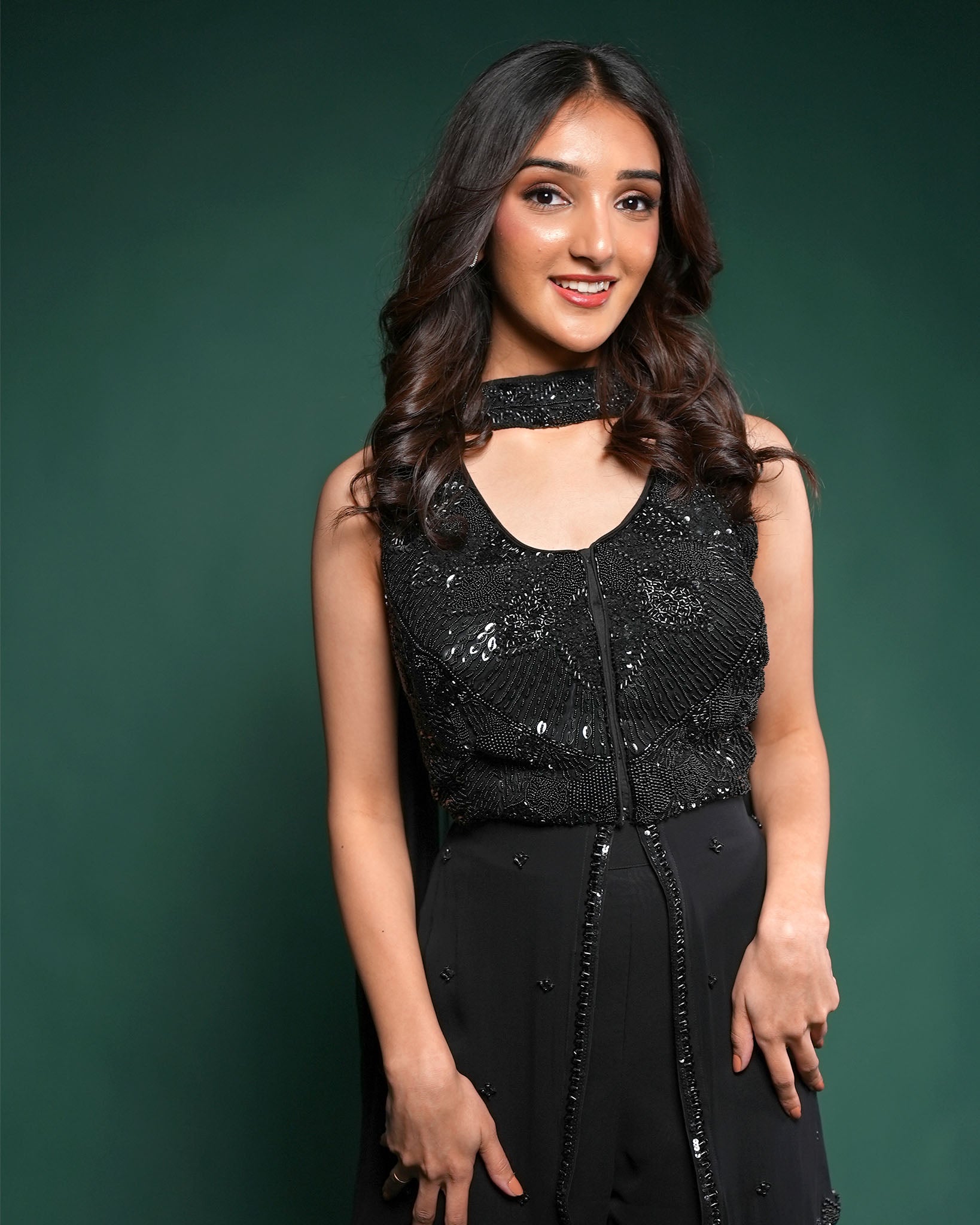 noir ziya sharara set