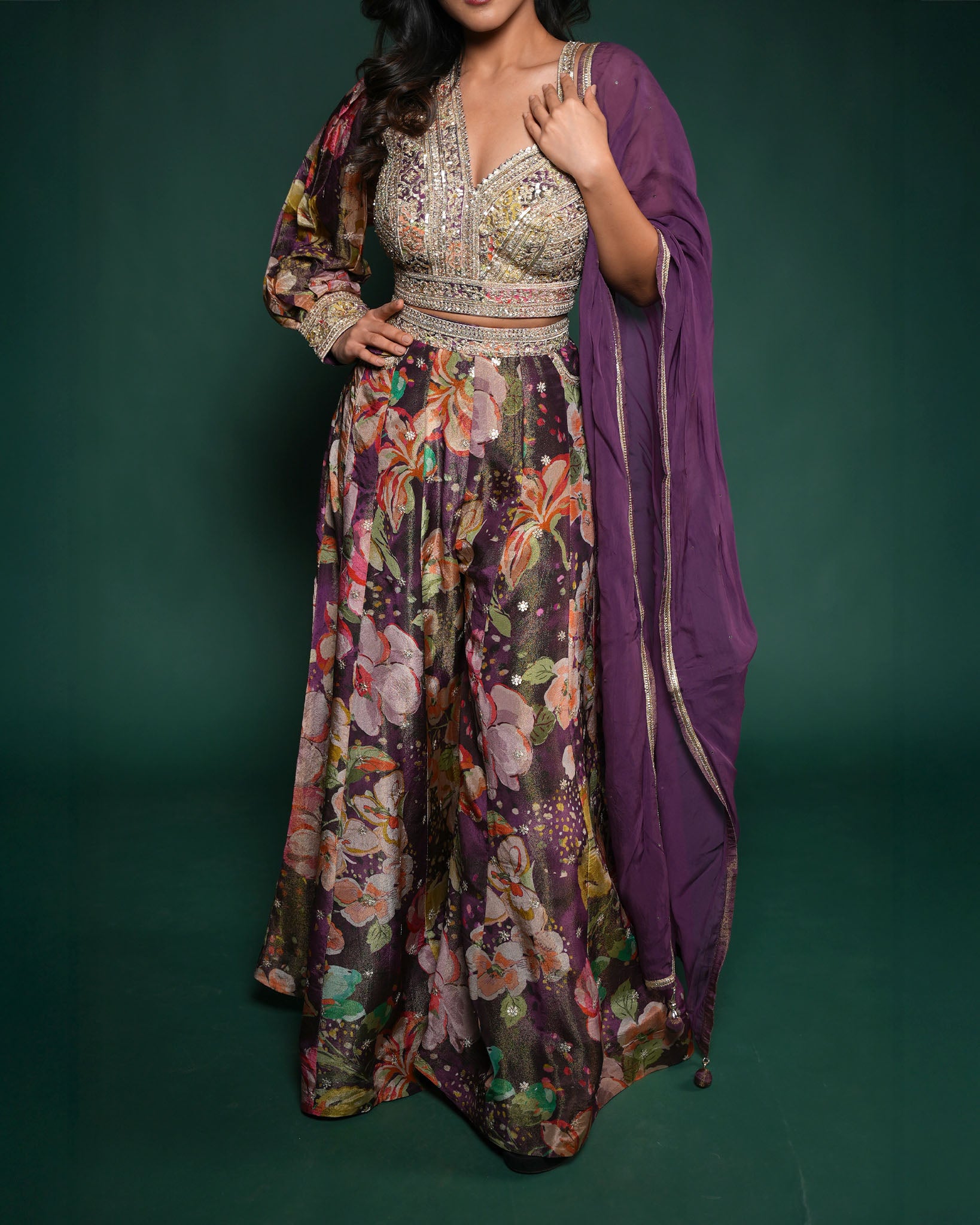 Garden glam palazzo set